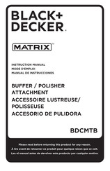 Black & Decker MATRIX BDCMTBFF Instruction Manual