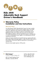 Ride JAVA Owner's Handbook Manual