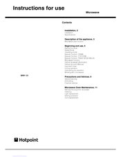 Hotpoint MWH 121 Instructions For Use Manual