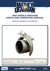 Mathey Dearman 4SA Parts And Operating Manual
