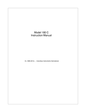 Columbus Instruments 180 C Instruction Manual