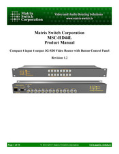 Matrix Switch Corporation MSC-HD44L Product Manual