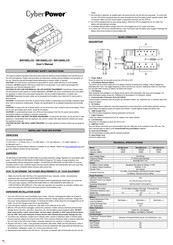 CyberPower BR700ELCD User Manual
