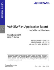 Renesas V850E2/Fx4 User Manual