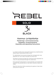 Rebel Solid 3i Black Assembly And Operating Instructions Manual