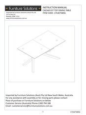 Furniture Solutions CAESAR EXT 17CAET68SG Instruction Manual
