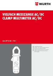 Würth 0715 58 710 Translation Of The Original Operating Instructions