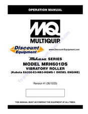 Discount Equipment MULTIQUIP Mikasa Series Operation Manual