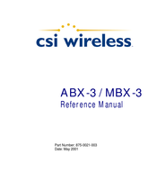 CSI Wireless MBX-3 Reference Manual