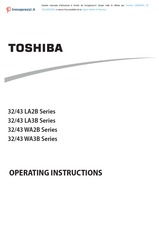 Toshiba 32/43 WA2B Series Operating Instructions Manual