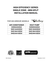 Sea Breeze SHE12A422ZGX Installation Manual