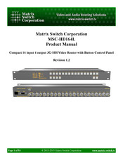 Matrix Switch Corporation MSC-HD164L Product Manual