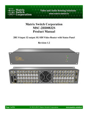 Matrix Switch Corporation MSC-2HD0832S Product Manual