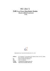 HAC HAC-LBee/S Manual