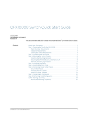 Juniper QFX10008 Quick Start Manual