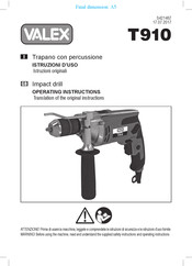 Valex T910 Translation Of The Original Operating Instructions