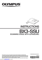 Olympus BX3-SSU Instructions Manual