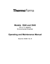 Thermo Forma 3949 Operating And Maintenance Manual