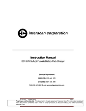 Interscan Corporation BC1-24V Instruction Manual