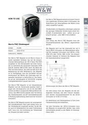W&W Cycles 13-228 How To Use Manual