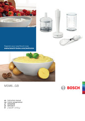 Bosch ErgoMixx MSM6 GB Series Instruction Manual