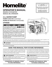 Homelite UT40520 Operator's Manual