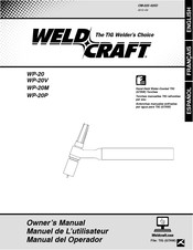 WeldCraft WP-20 Owner's Manual