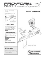 Pro-Form 765 TR User Manual