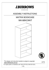 J.Burrows MATRIX MA18BKCWKT Assembly Instructions Manual