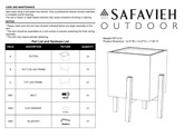 Safavieh Outdoor PAT1512 Quick Start Manual