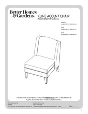 Better Homes and Gardens KLINE BH17-084-098-38 Assembly Instructions Manual