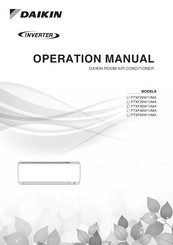 Daikin FTXF35W1VMA Operation Manual