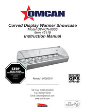 Omcan DW-CN-0006 Instruction Manual