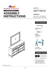 Furniture of America CM7170D-M Assembly Instructions Manual