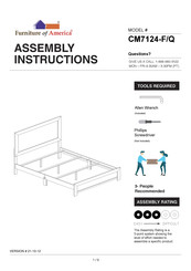 Furniture of America CM7124-F Assembly Instructions Manual
