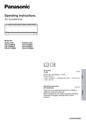 Panasonic CU-LV9SKA Operating Instructions Manual