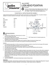 Garden Treasures F30275AB Quick Start Manual