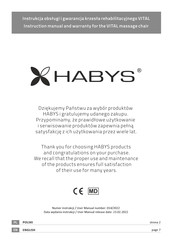 HABYS VITAL Instruction Manual And Warranty