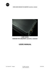 CORE AUDIO KARUNA P24 User Manual