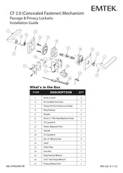 Emtek CF 2.0 Installation Manual