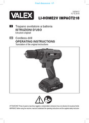 Valex LI-HOME2V IMPACT218 Operating Instructions Manual