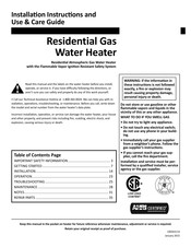State Water Heaters G102-50T50 Installation Instructions And Use & Care Manual