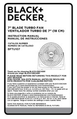 Black & Decker BFTU107 Instruction Manual