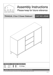 At Home Collection Tranquil JS546 Assembly Instructions Manual