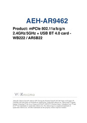 Atheros AEH-AR9462 Manual