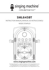 The Singing Machine SML645BT Instruction Manual
