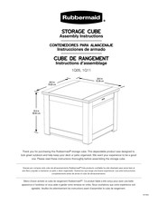 Rubbermaid 1Q05 Assembly Instructions Manual