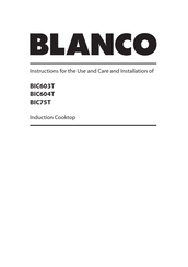 Blanco BIC603T Instructions Manual