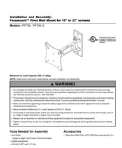 peerless-AV Paramount PP730-S Installation And Assembly Manual