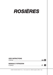 CANDY HOOVER Rosieres RFZ3170PN User Instructions
